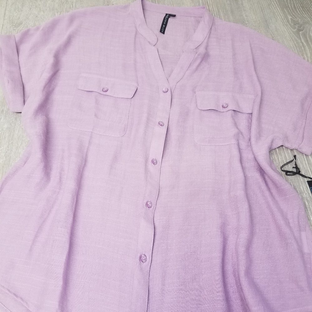 🎉HP Purple Ashley Blue blouse - Picture 3 of 8